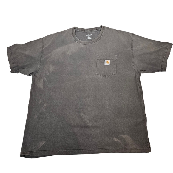 Carhartt Distressed Regular Fit Heavyweight Logo Pocket Tee Size XL Men's F102 - Picture 1 of 11